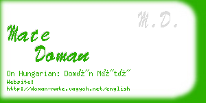 mate doman business card